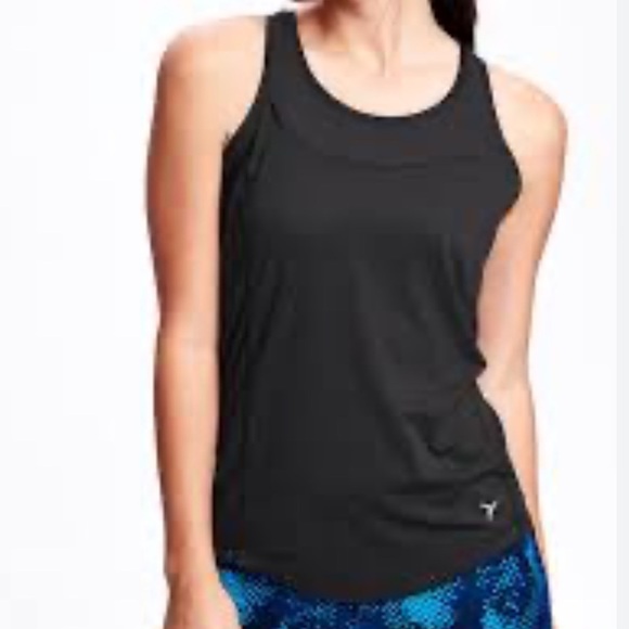 Old Navy Black Go-Dry Racerback Active Tank Top - Picture 1 of 8